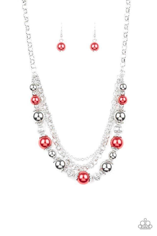 One Empire at A Time - Red Necklace - Paparazzi Accessories - Alie's Bling Bar