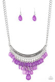 Rio Rainfall - Purple Necklace - Paparazzi Accessories