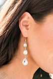 Unpredictable Shimmer - White Earrings - Paparazzi Accessories