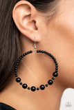Boss Posh - Black Earrings - Paparazzi Accessories