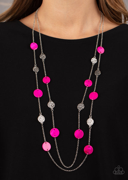 Ocean Soul Pink Necklace Paparazzi Accessories Bedazzle Me Pretty Mobile Fashion Boutique