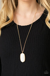 Elemental Elegance - White Necklace - Paparazzi Accessories