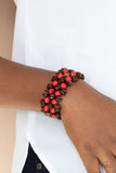 Tahiti Tourist - Red Bracelet - Paparazzi Accessories