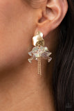 Harmonically Holographic - Gold Post Earrings - Paparazzi Accessories