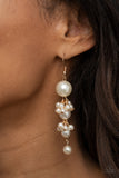 Ageless Applique - Gold Earrings - Paparazzi Accessories