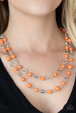 Essentially Earthy - Orange Necklace - Paparazzi Accessories