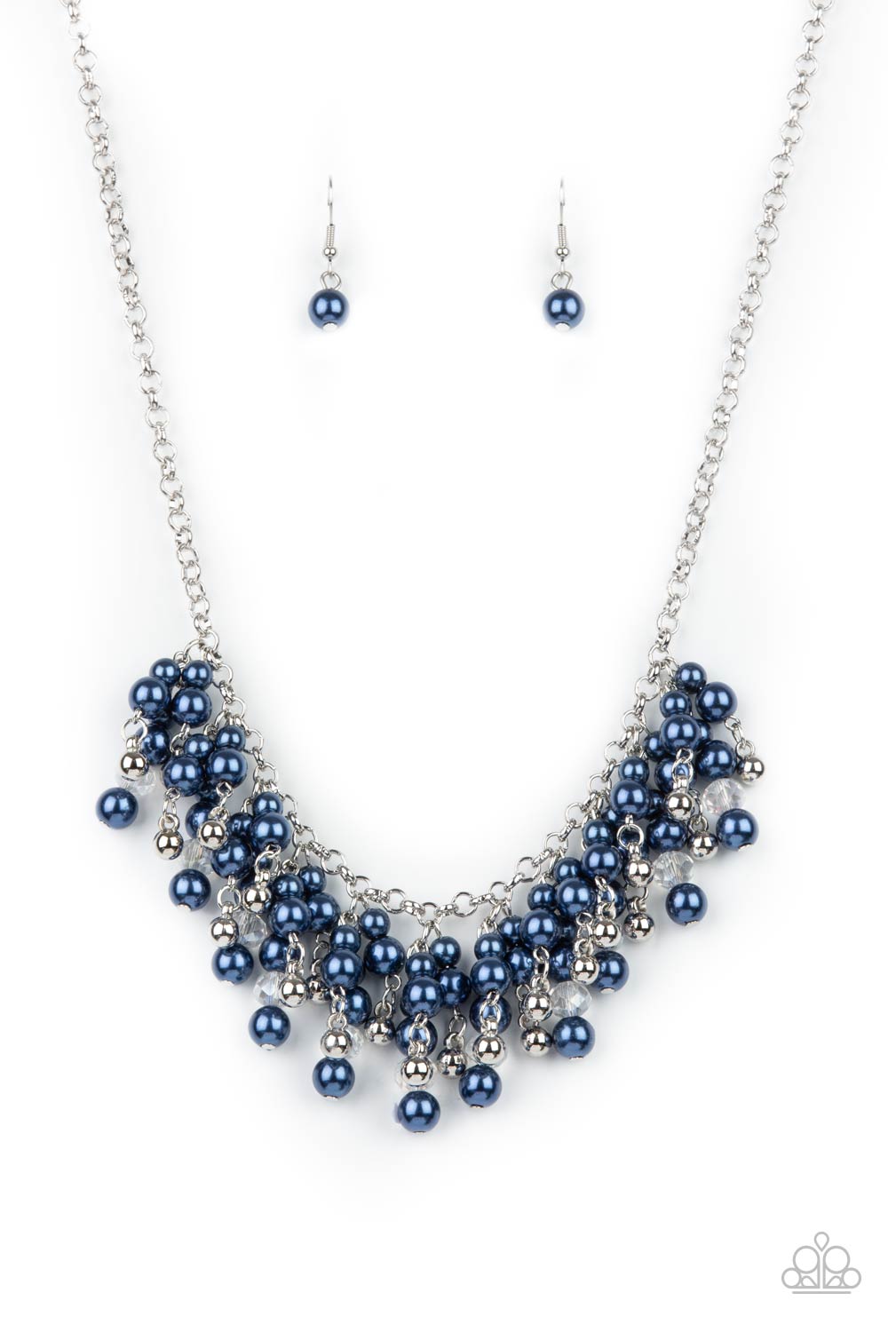 Champagne Dreams Blue Necklace Paparazzi Accessories Bedazzle Me Pretty Mobile Fashion 7344