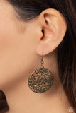 Dubai Décor - Brass Earrings - Paparazzi Accessories