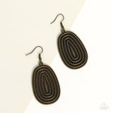 Desert Climate - Brass Earrings - Paparazzi Accessories