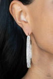 Bossy and Glossy - White Earrings - Paparazzi Accessories