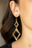 Deco Decoupage - Brass Earrings - Paparazzi Accessories