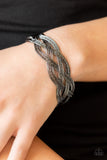 Get Your Wires Crossed - Black Bracelet - Paparazzi Accessories