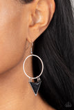 Sahara Shark - Black Earrings - Paparazzi Accessories