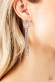 Luxury Lasso - White Post Earrings - Paparazzi Accessories