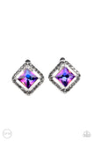 Cosmic Catwalk - Purple Clip-On Earrings - Paparazzi Accessories