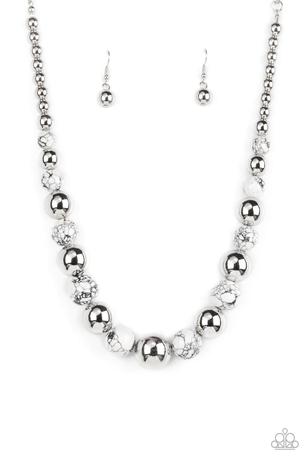 Stone Age Adventurer White Necklace Paparazzi Accessories