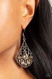 Exemplary Elegance - Brown Earrings - Paparazzi Accessories