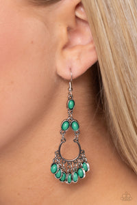 Girly Girl Getup - Green Earrings - Paparazzi Accessories