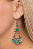 Girly Girl Getup - Green Earrings - Paparazzi Accessories