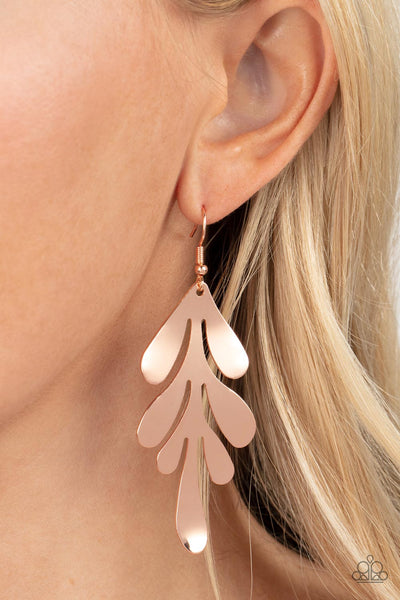 Gold leaf earrings paparazzi store