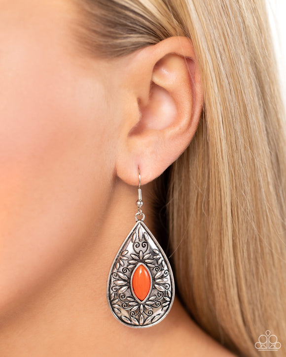 Two PERENNIALS in a Pod - Orange Earrings - Paparazzi Accessories