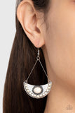 Canyon Canoe Ride - White Earrings - Paparazzi Accessories