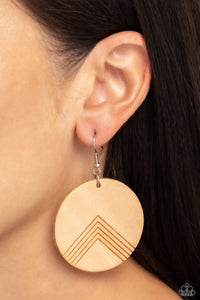 On the Edge of Edgy - Brown Earrings - Paparazzi Accessories