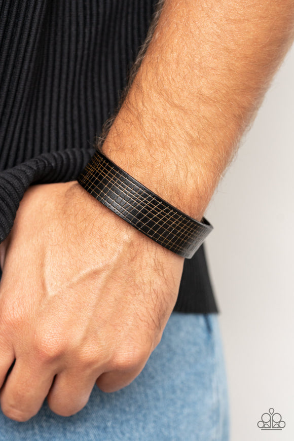 Rugged Reputation - Black Bracelet - Paparazzi Accessories