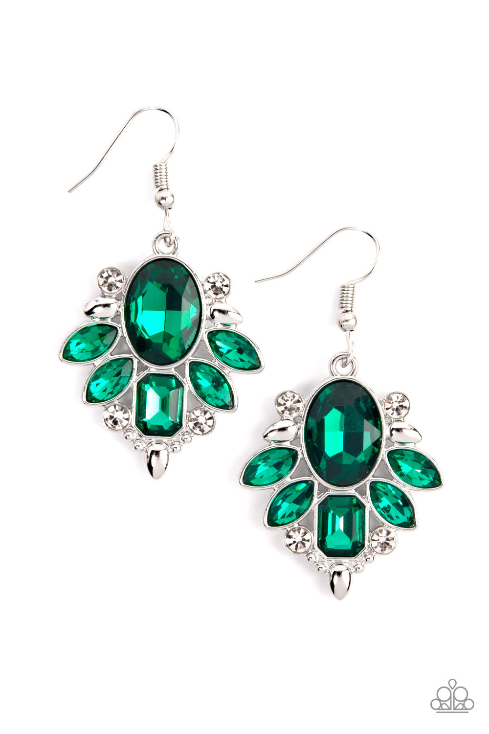 Paparazzi green store earrings