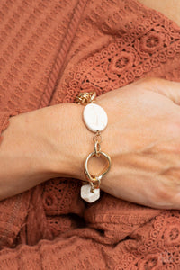 Hola, SONORA - White Bracelet - Paparazzi Accessories