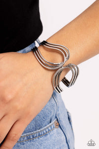 Shockwave Attitude - Silver Bracelet - Paparazzi Accessories