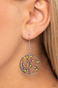 Bedazzlingly Branching - Green Earrings - Paparazzi Accessories