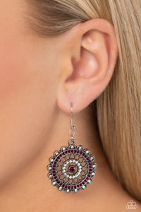 Twinkly Translation - Purple Earrings - Paparazzi Accessories