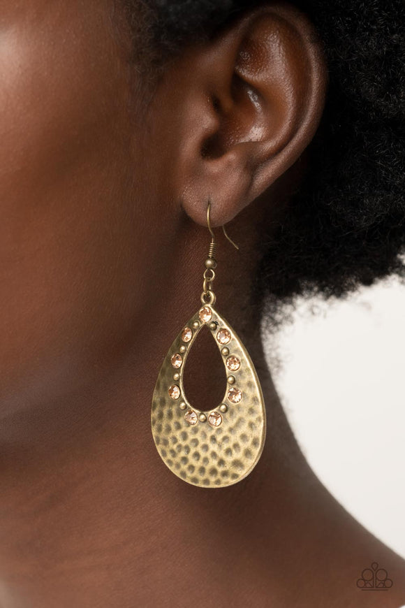 Terraform Twinkle - Brown Earrings - Paparazzi Accessories