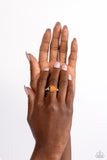 Meadow Mist - Orange Ring - Paparazzi Accessories