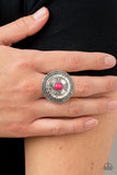 All Things Must COMPASS - Pink Ring - Paparazzi Accessories