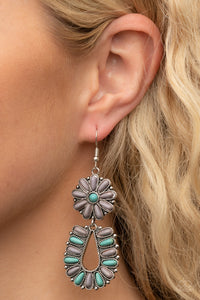 Badlands Eden - Silver Earrings - Paparazzi Accessories