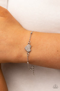 Heartachingly Adorable - White Bracelet - Paparazzi Accessories