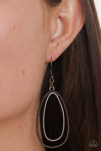 Lend Me Your Lasso - Copper Earrings - Paparazzi Accessories