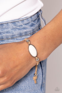 Desertscape Drive - White Bracelet - Paparazzi Accessories