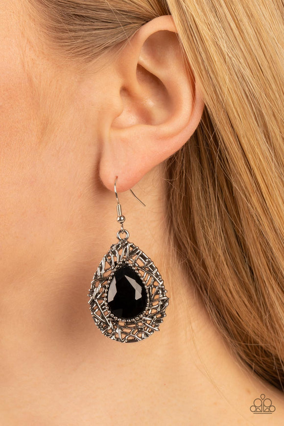 Nest Nouveau - Black Earrings - Paparazzi Accessories