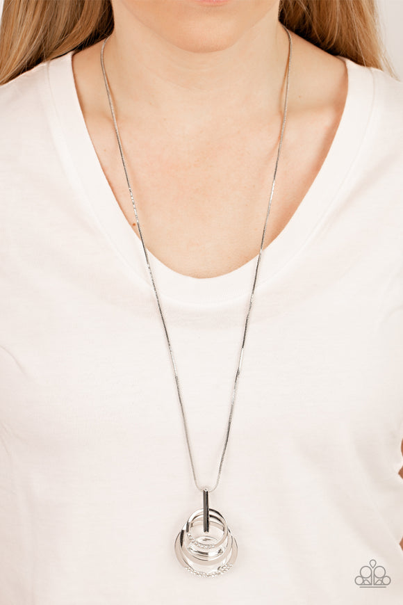 Spun Sparkle - White Necklace - Paparazzi Accessories