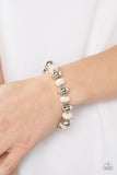 Stone Age Aesthetic - White Bracelet - Paparazzi Accessories