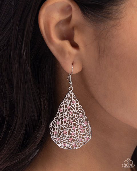 Stargazing Glamour Pink Earrings Paparazzi Accessories Bedazzle Me Pretty Mobile Fashion Boutique