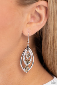 Extra Exuberant - Brown Earrings - Paparazzi Accessories