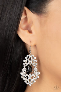Sociable Sparkle - Black Earrings - Paparazzi Accessories
