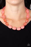 Private Paradise - Orange Necklace - Paparazzi Accessories