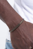 CABLE-Minded - Brass Mens Bracelet - Paparazzi Accessories