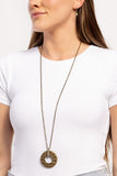 Modern Memento - Brass Necklace - Paparazzi Accessories