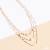 Offshore Oasis - Gold Necklace - Paparazzi Accessories